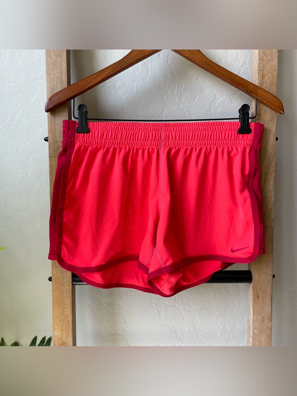 Nike Women's Bright Coral Red Athletic Running Shorts